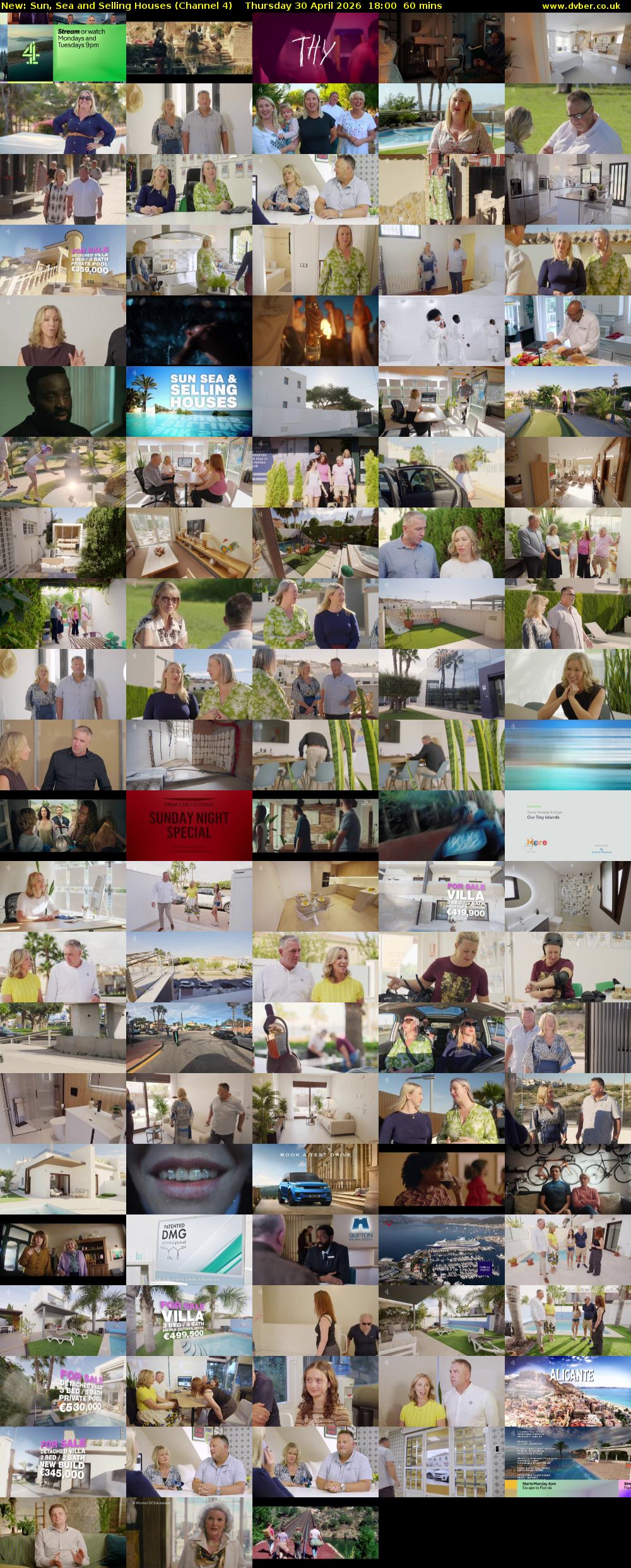 Sun, Sea and Selling Houses (Channel 4) Thursday 30 April 2026 18:00 - 19:00
