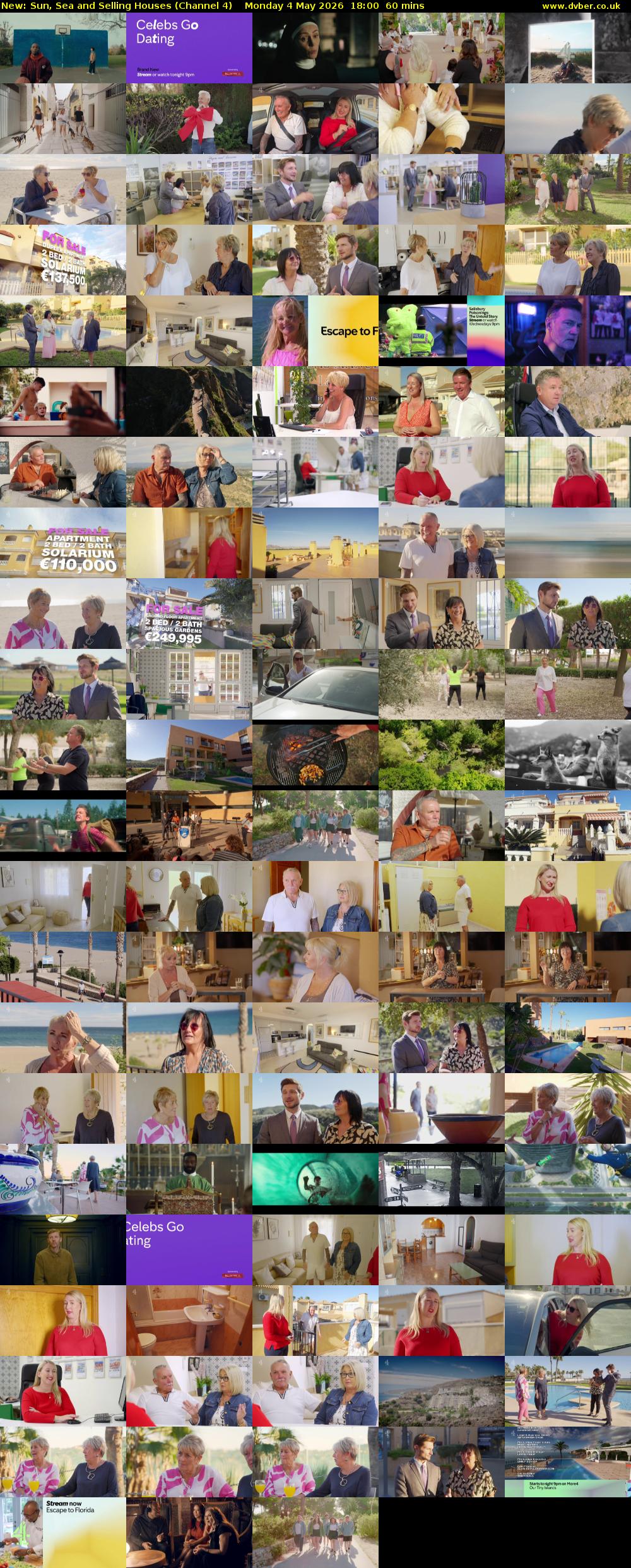 Sun, Sea and Selling Houses (Channel 4) Monday 4 May 2026 18:00 - 19:00
