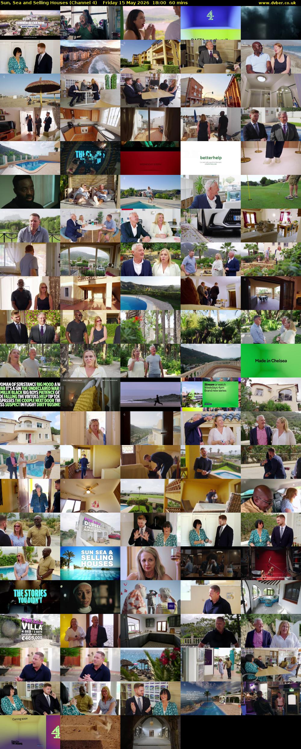 Sun, Sea and Selling Houses (Channel 4) Friday 15 May 2026 18:00 - 19:00