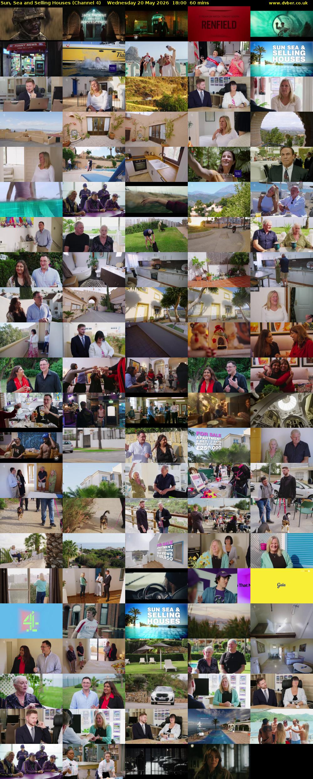Sun, Sea and Selling Houses (Channel 4) Wednesday 20 May 2026 18:00 - 19:00