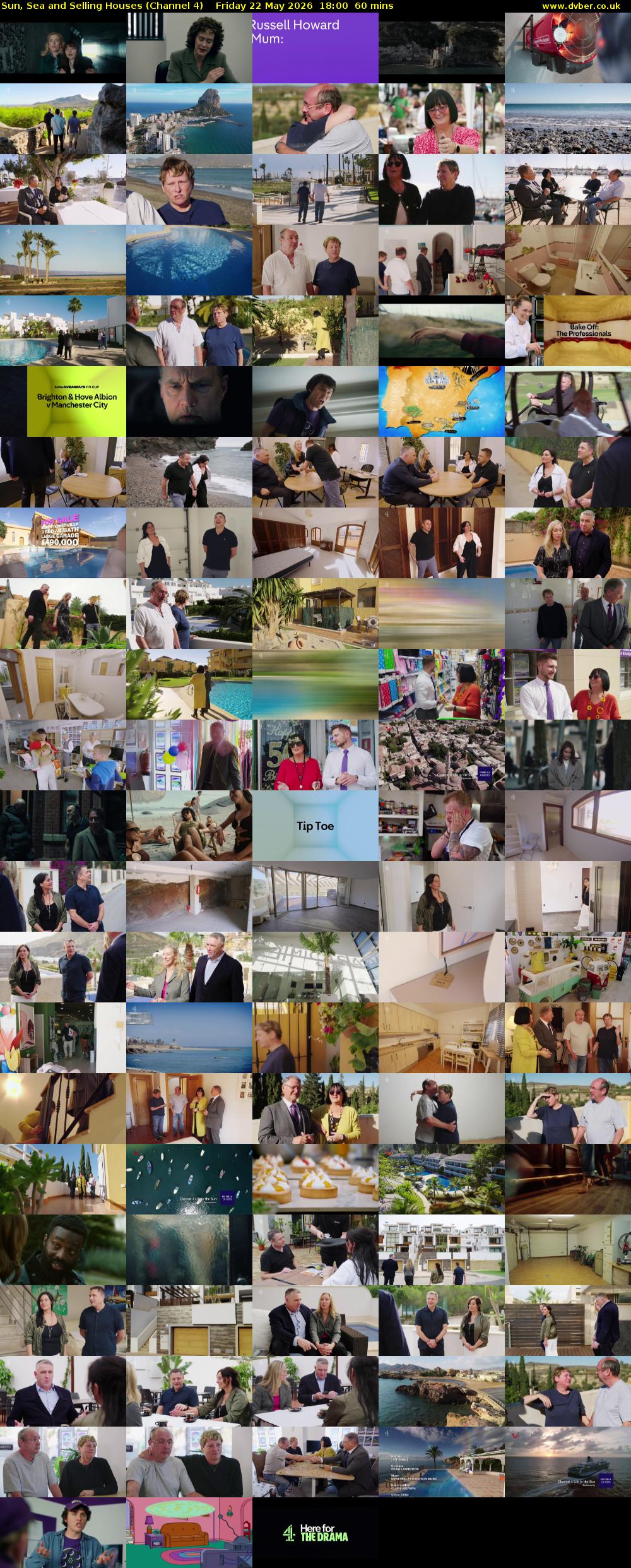 Sun, Sea and Selling Houses (Channel 4) Friday 22 May 2026 18:00 - 19:00