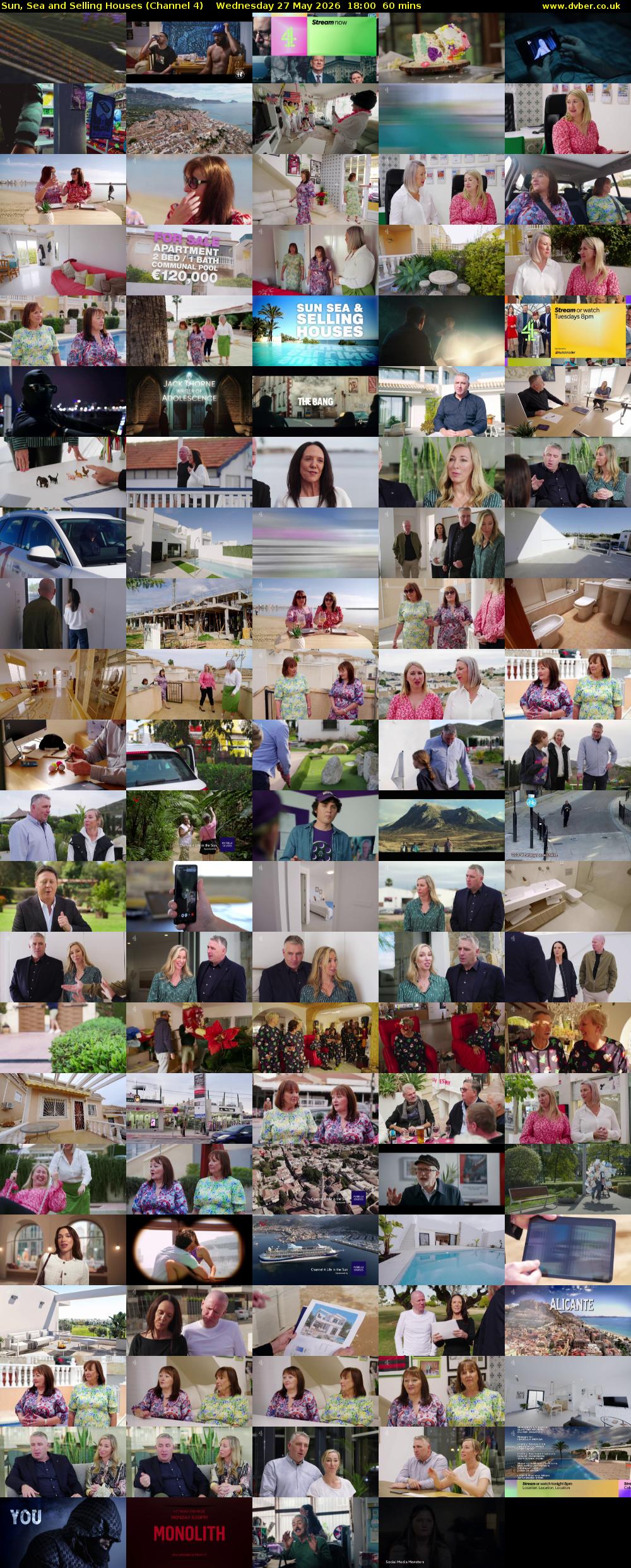 Sun, Sea and Selling Houses (Channel 4) Wednesday 27 May 2026 18:00 - 19:00