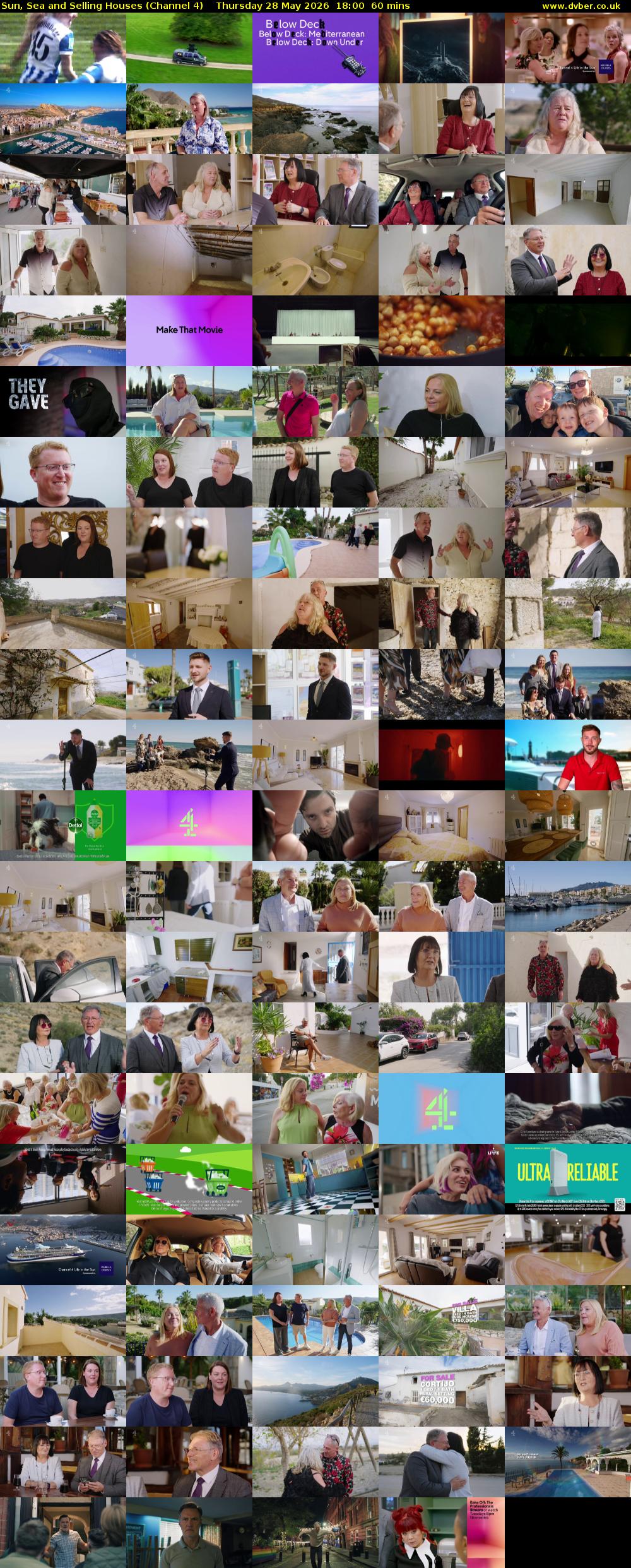 Sun, Sea and Selling Houses (Channel 4) Thursday 28 May 2026 18:00 - 19:00