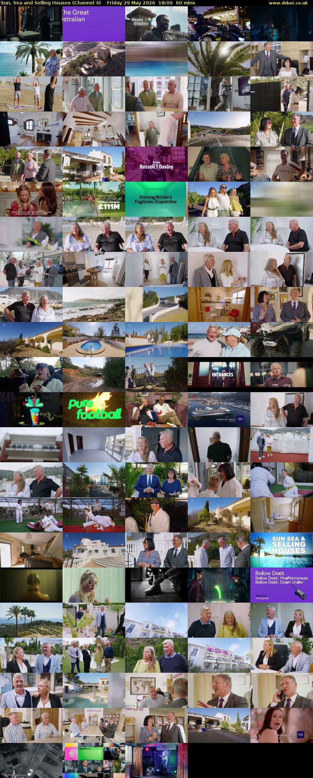 Sun, Sea and Selling Houses (Channel 4) Friday 29 May 2026 18:00 - 19:00