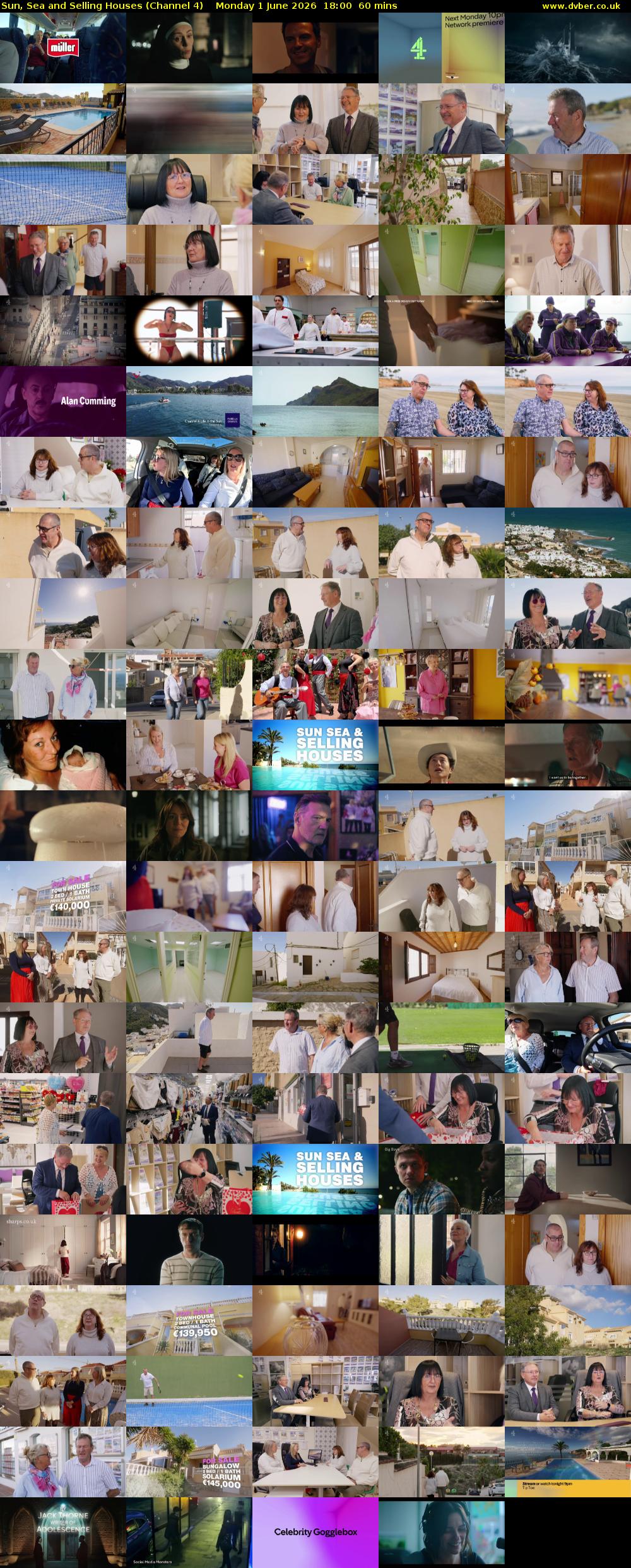 Sun, Sea and Selling Houses (Channel 4) Monday 1 June 2026 18:00 - 19:00