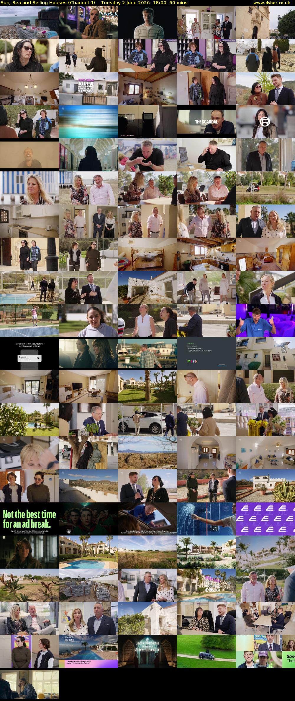 Sun, Sea and Selling Houses (Channel 4) Tuesday 2 June 2026 18:00 - 19:00