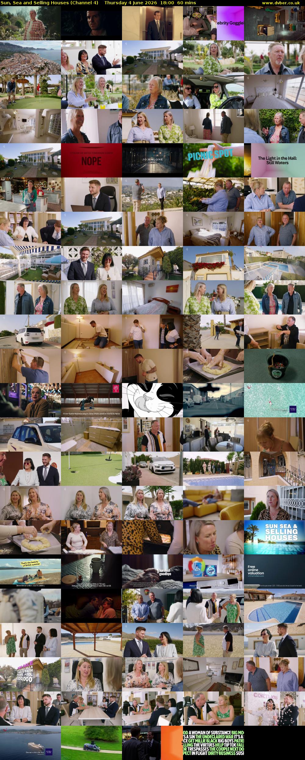 Sun, Sea and Selling Houses (Channel 4) Thursday 4 June 2026 18:00 - 19:00