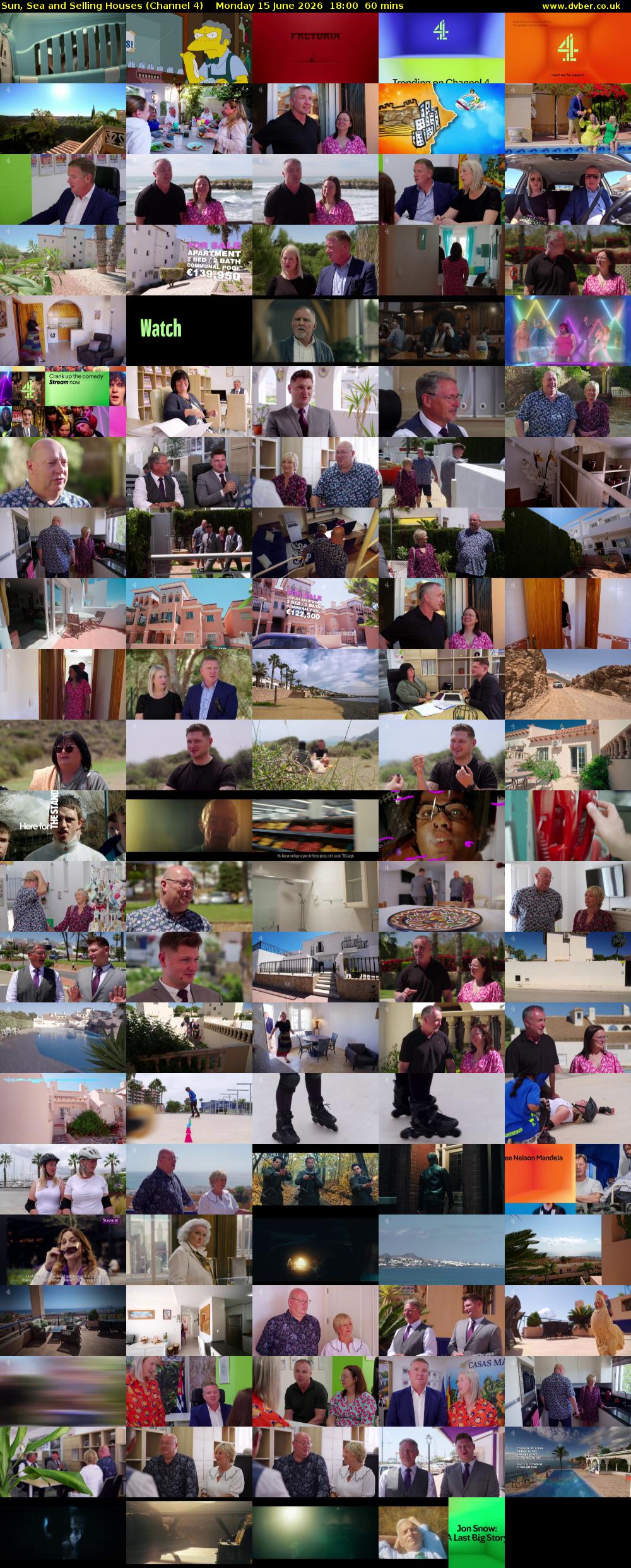 Sun, Sea and Selling Houses (Channel 4) Monday 15 June 2026 18:00 - 19:00