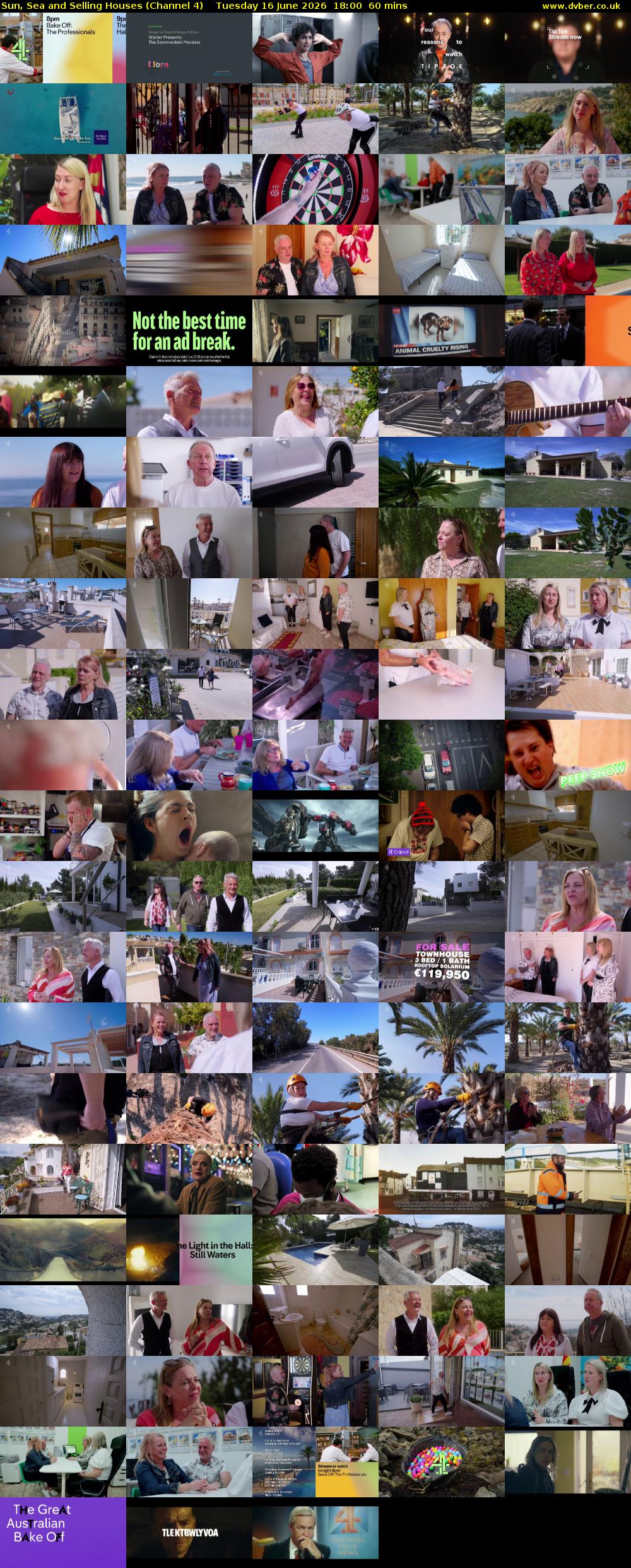 Sun, Sea and Selling Houses (Channel 4) Tuesday 16 June 2026 18:00 - 19:00