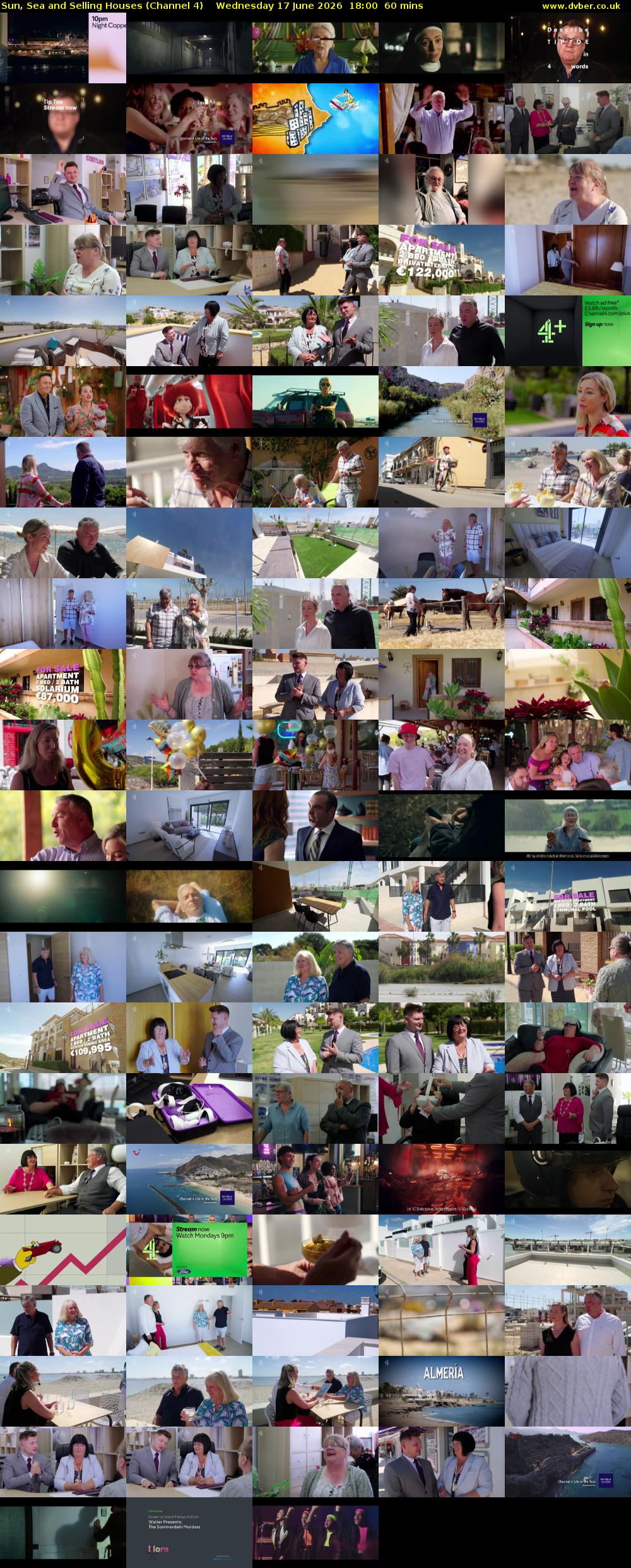 Sun, Sea and Selling Houses (Channel 4) Wednesday 17 June 2026 18:00 - 19:00