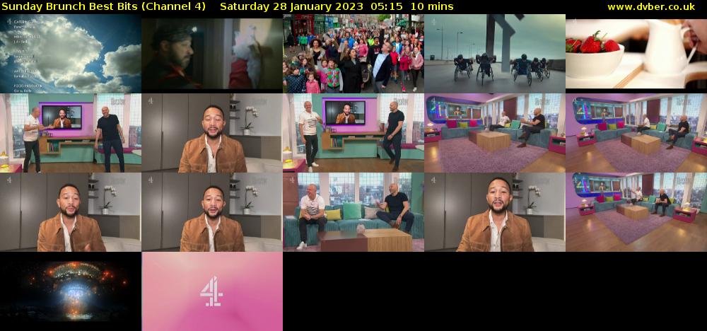 Sunday Brunch Best Bits (Channel 4) Saturday 28 January 2023 05:15 - 05:25
