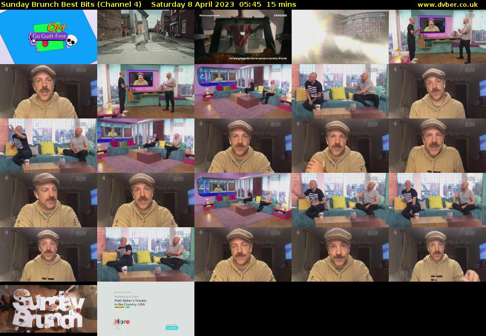 Sunday Brunch Best Bits (Channel 4) Saturday 8 April 2023 05:45 - 06:00