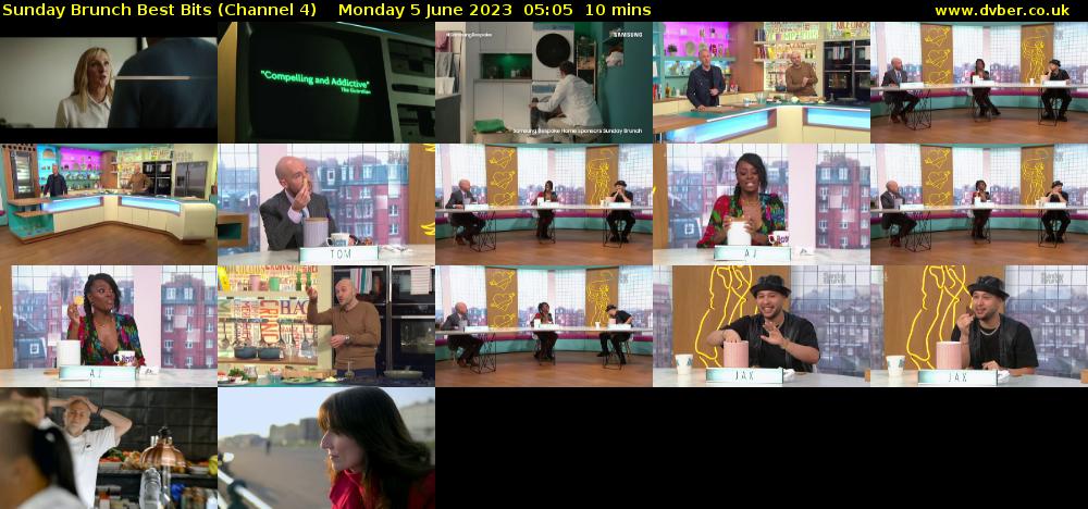 Sunday Brunch Best Bits (Channel 4) Monday 5 June 2023 05:05 - 05:15