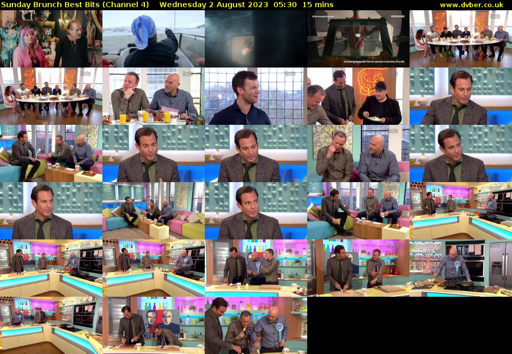 Sunday Brunch Best Bits (Channel 4) Wednesday 2 August 2023 05:30 - 05:45