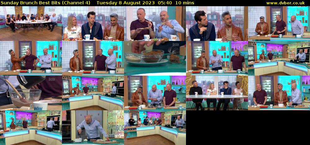 Sunday Brunch Best Bits (Channel 4) Tuesday 8 August 2023 05:40 - 05:50