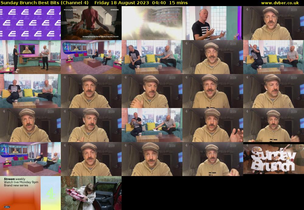 Sunday Brunch Best Bits (Channel 4) Friday 18 August 2023 04:40 - 04:55