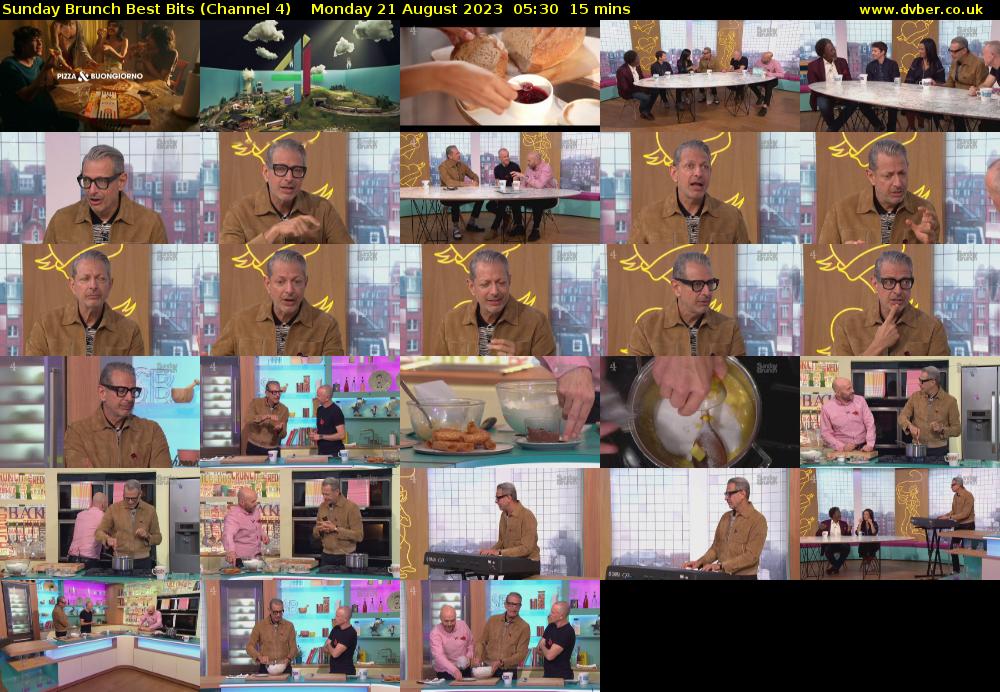 Sunday Brunch Best Bits (Channel 4) Monday 21 August 2023 05:30 - 05:45