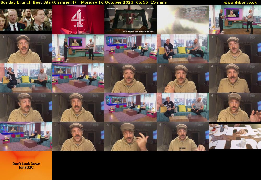 Sunday Brunch Best Bits (Channel 4) Monday 16 October 2023 05:50 - 06:05