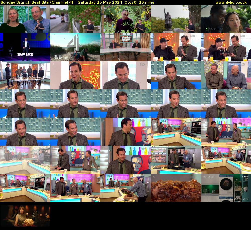 Sunday Brunch Best Bits (Channel 4) Saturday 25 May 2024 05:20 - 05:40
