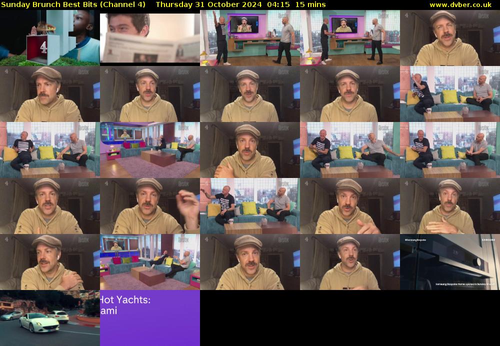 Sunday Brunch Best Bits (Channel 4) Thursday 31 October 2024 04:15 - 04:30