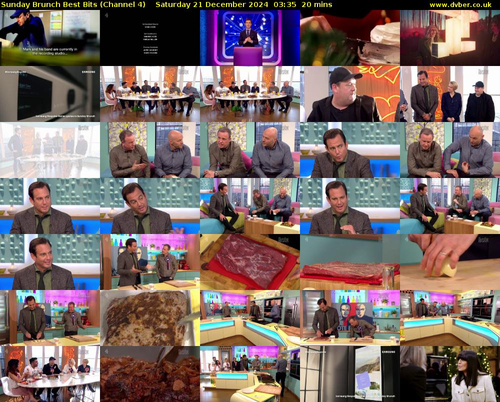 Sunday Brunch Best Bits (Channel 4) Saturday 21 December 2024 03:35 - 03:55