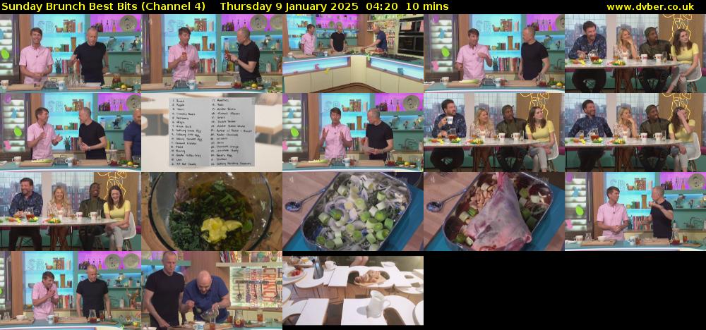 Sunday Brunch Best Bits (Channel 4) Thursday 9 January 2025 04:20 - 04:30