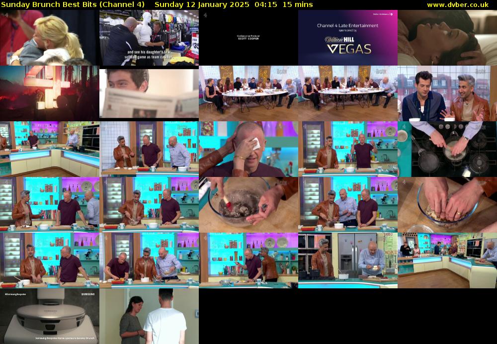 Sunday Brunch Best Bits (Channel 4) Sunday 12 January 2025 04:15 - 04:30