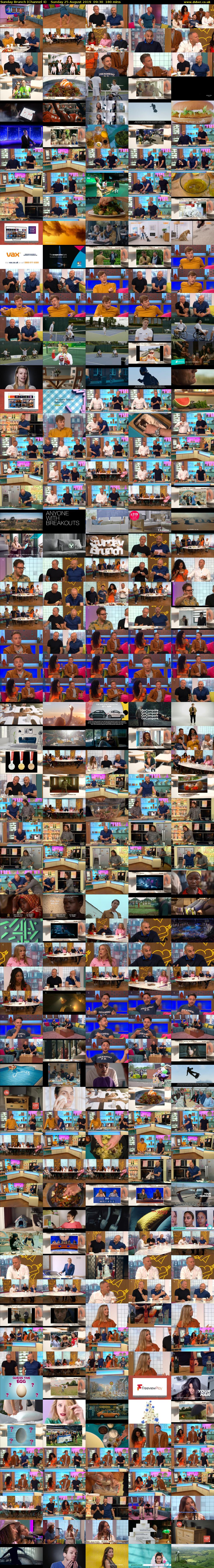 Sunday Brunch (Channel 4) Sunday 25 August 2019 09:30 - 12:30