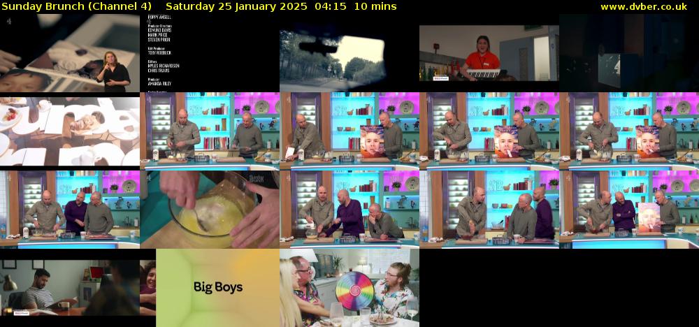 Sunday Brunch (Channel 4) Saturday 25 January 2025 04:15 - 04:25