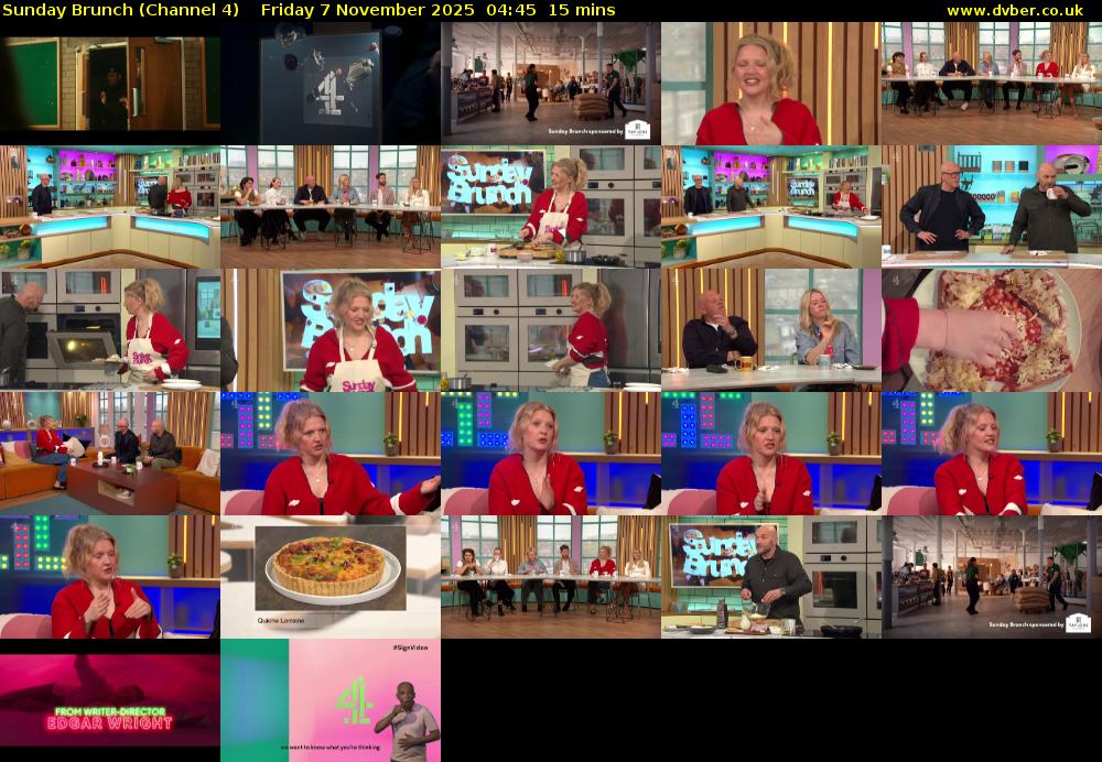 Sunday Brunch (Channel 4) Friday 7 November 2025 04:45 - 05:00