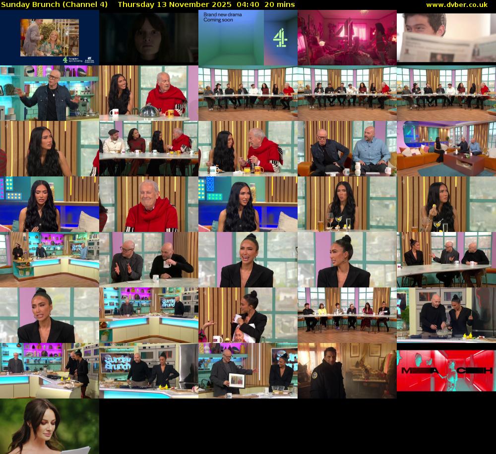 Sunday Brunch (Channel 4) Thursday 13 November 2025 04:40 - 05:00