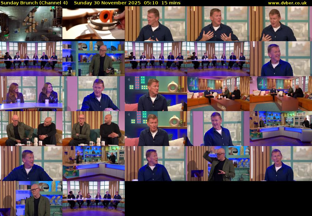 Sunday Brunch (Channel 4) Sunday 30 November 2025 05:10 - 05:25
