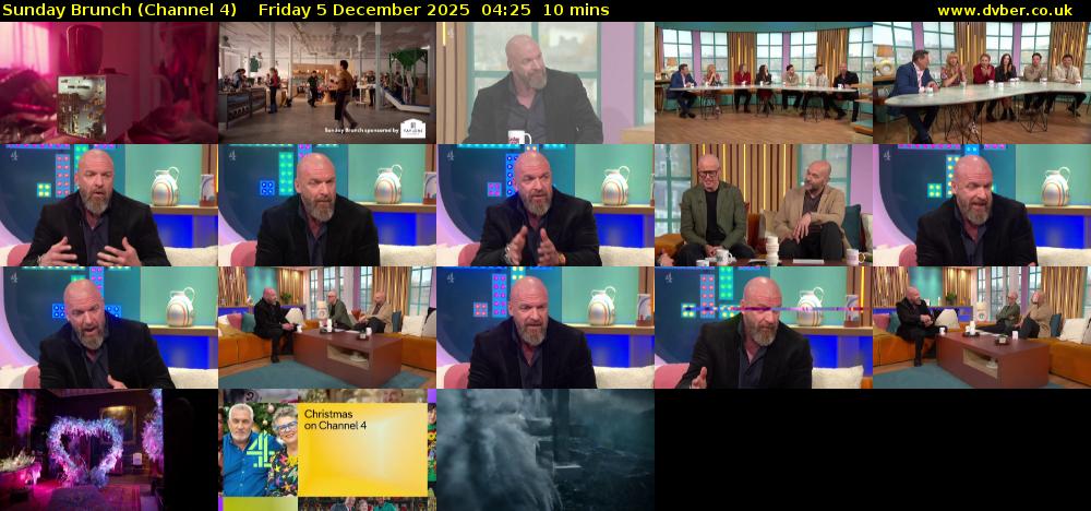 Sunday Brunch (Channel 4) Friday 5 December 2025 04:25 - 04:35