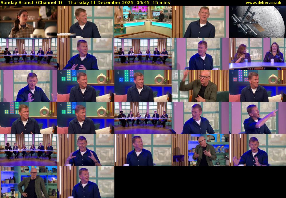 Sunday Brunch (Channel 4) Thursday 11 December 2025 04:45 - 05:00