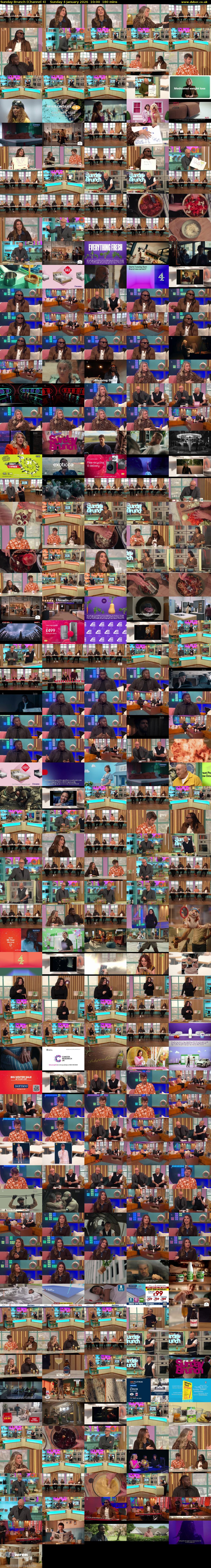 Sunday Brunch (Channel 4) Sunday 4 January 2026 10:00 - 13:00