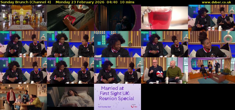 Sunday Brunch (Channel 4) Monday 23 February 2026 04:40 - 04:50