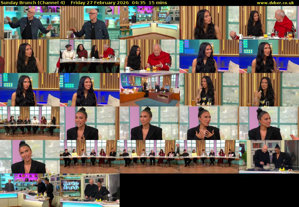 Sunday Brunch (Channel 4) Friday 27 February 2026 04:35 - 04:50