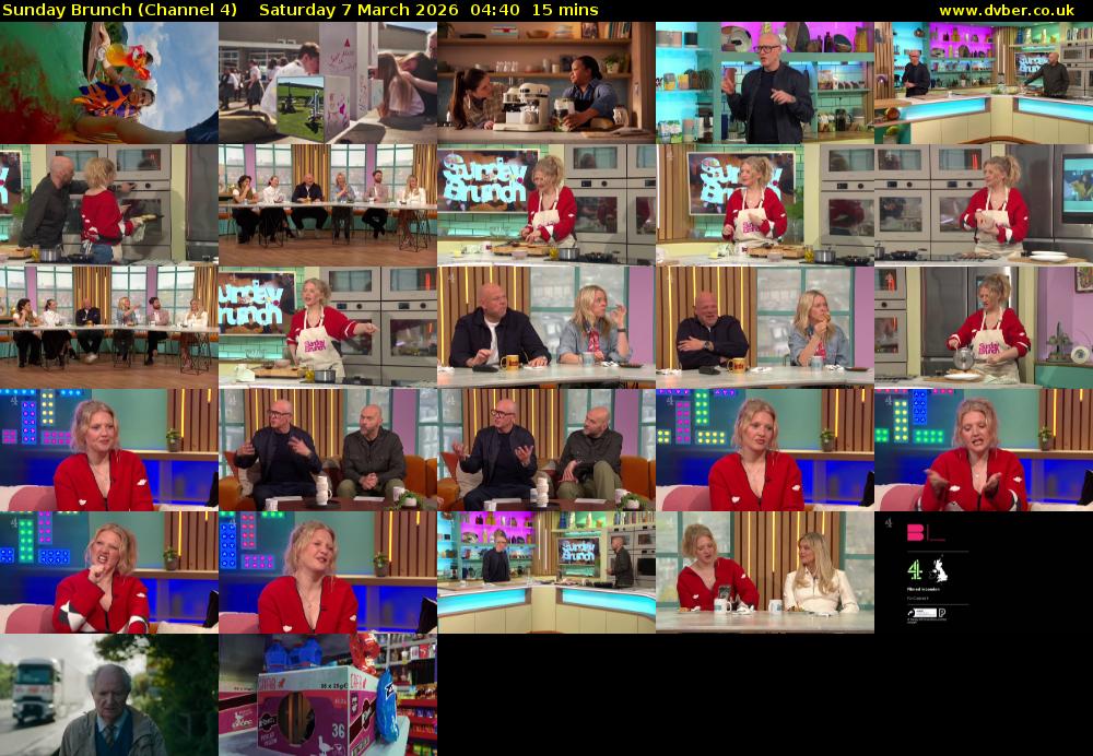Sunday Brunch (Channel 4) Saturday 7 March 2026 04:40 - 04:55