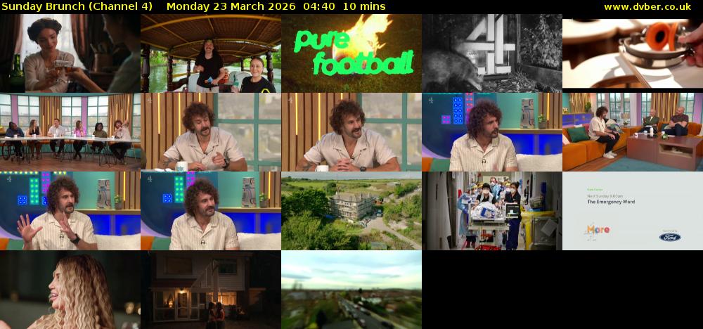 Sunday Brunch (Channel 4) Monday 23 March 2026 04:40 - 04:50