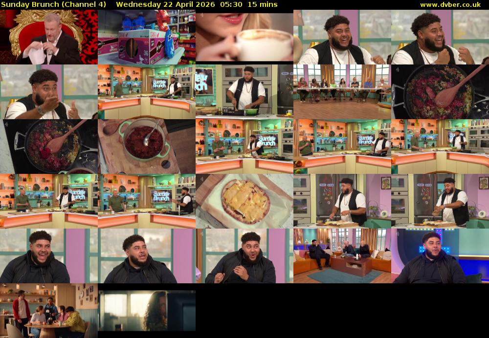 Sunday Brunch (Channel 4) Wednesday 22 April 2026 05:30 - 05:45