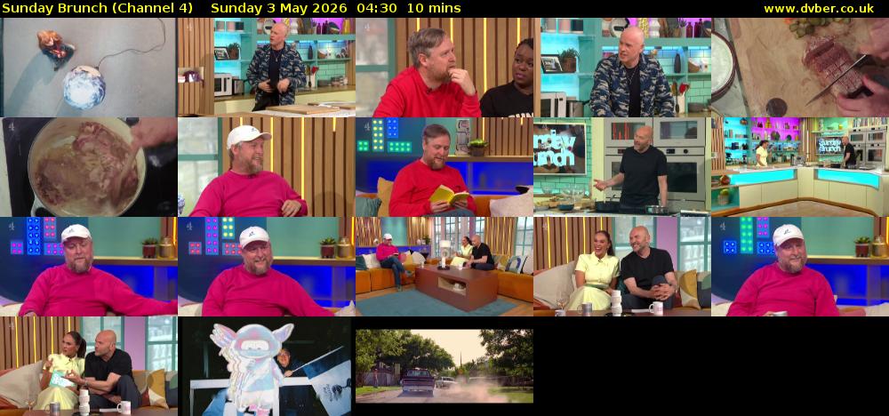 Sunday Brunch (Channel 4) Sunday 3 May 2026 04:30 - 04:40