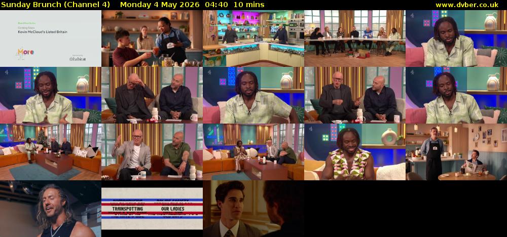 Sunday Brunch (Channel 4) Monday 4 May 2026 04:40 - 04:50