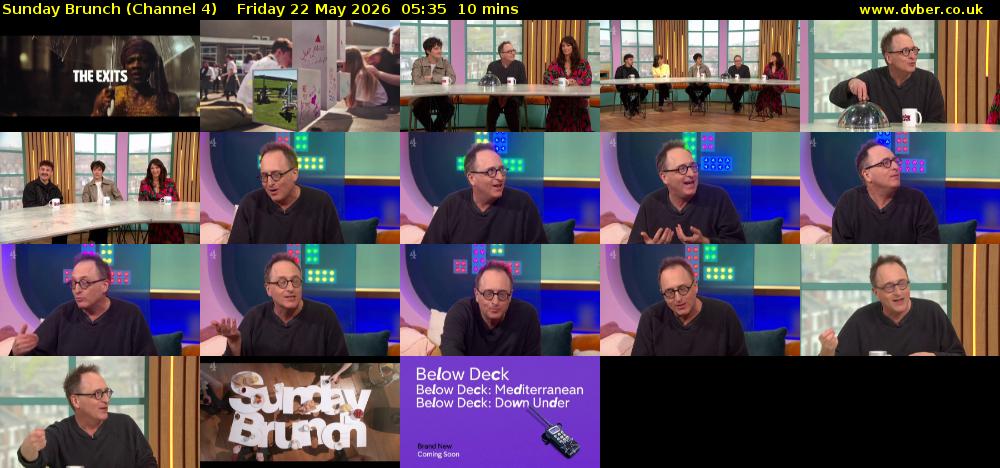 Sunday Brunch (Channel 4) Friday 22 May 2026 05:35 - 05:45