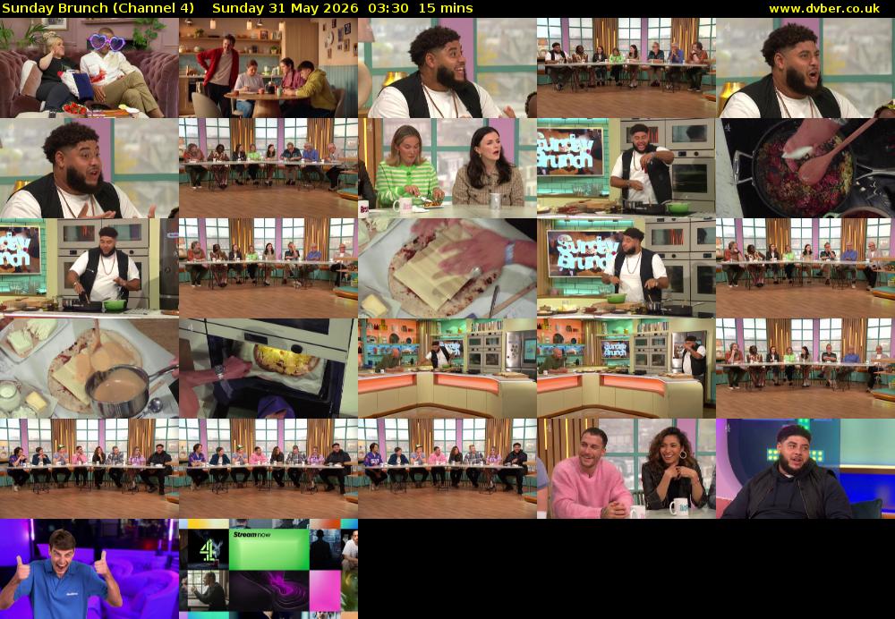 Sunday Brunch (Channel 4) Sunday 31 May 2026 03:30 - 03:45