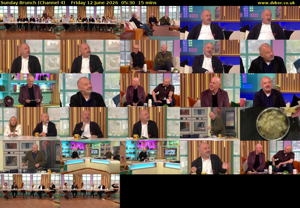Sunday Brunch (Channel 4) Friday 12 June 2026 05:30 - 05:45