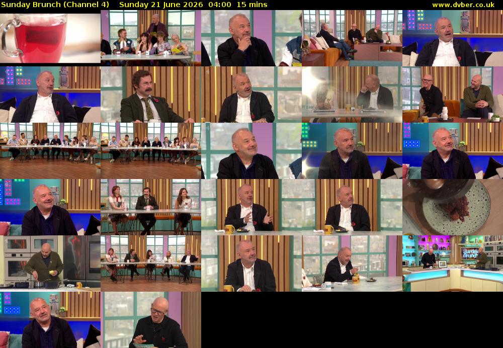 Sunday Brunch (Channel 4) Sunday 21 June 2026 04:00 - 04:15