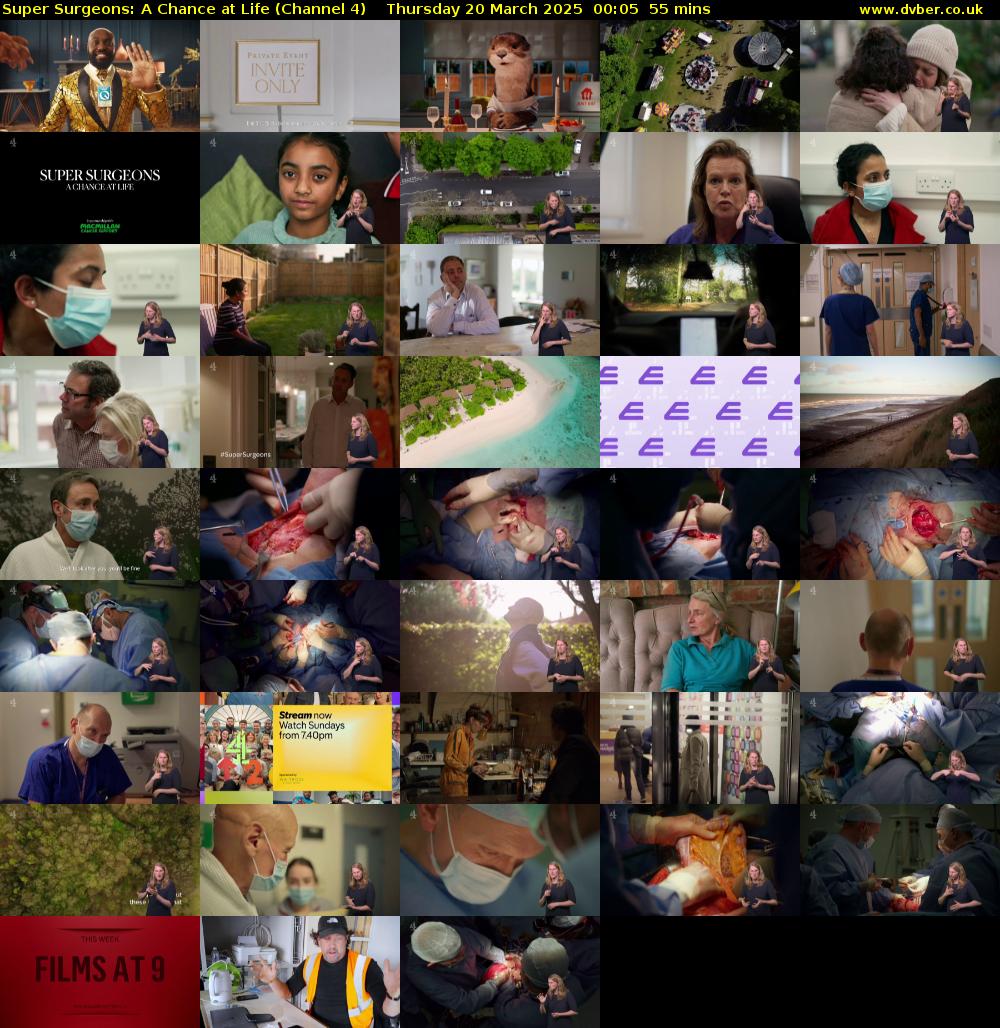 Super Surgeons: A Chance at Life (Channel 4) Thursday 20 March 2025 00:05 - 01:00