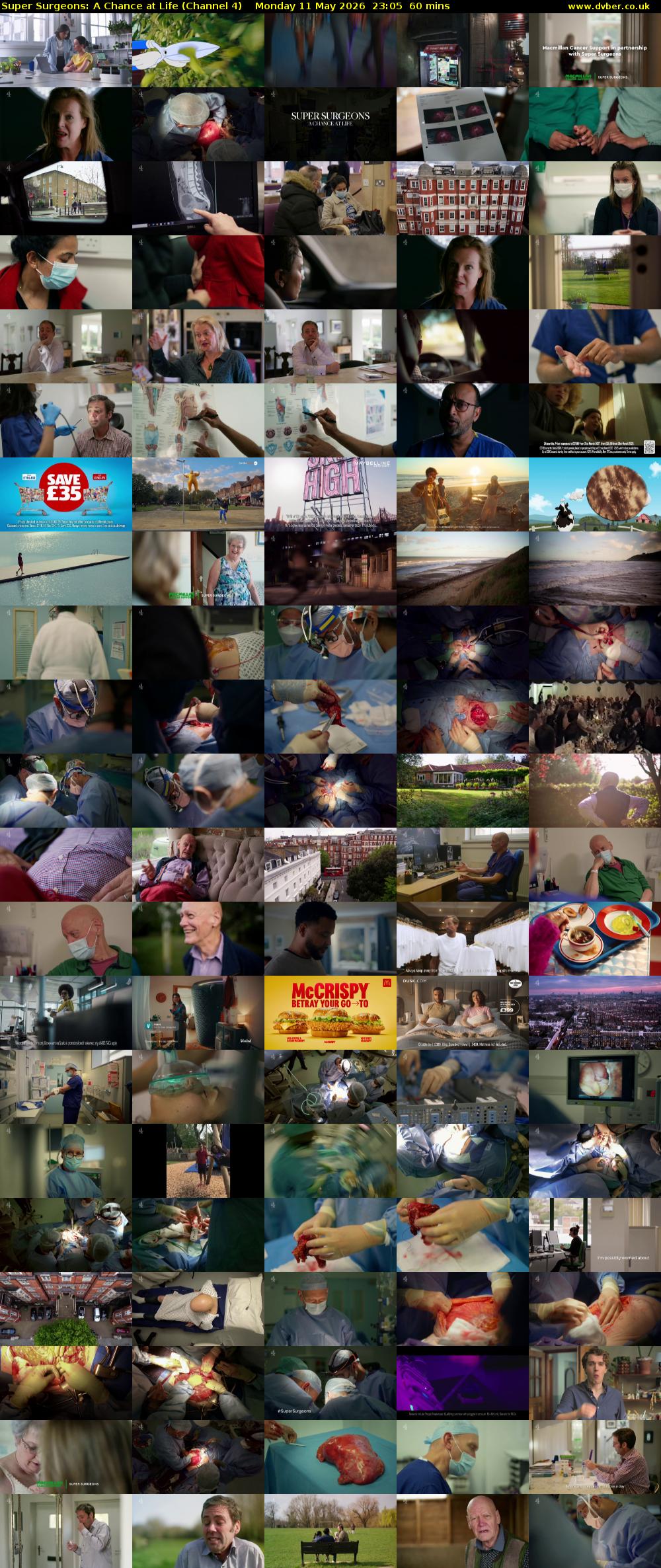 Super Surgeons: A Chance at Life (Channel 4) Monday 11 May 2026 23:05 - 00:05