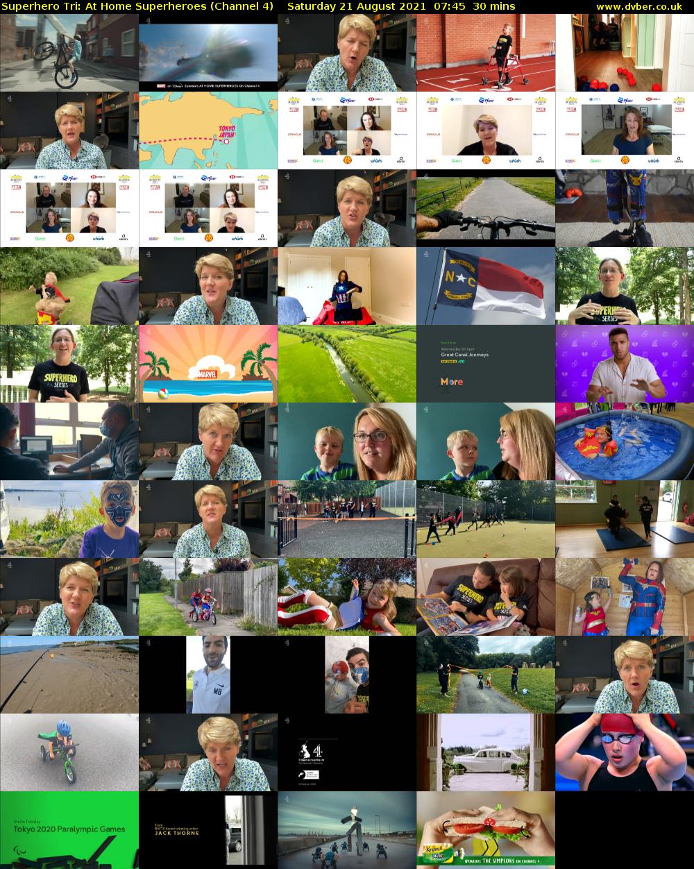 Superhero Tri: At Home Superheroes (Channel 4) Saturday 21 August 2021 07:45 - 08:15