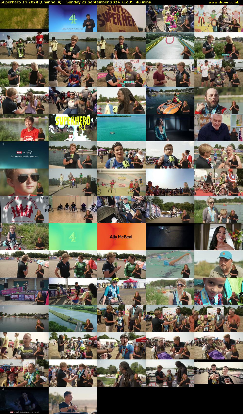 Superhero Tri 2024 (Channel 4) Sunday 22 September 2024 05:35 - 06:15
